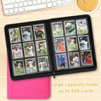 9 Pocket Card Binder, Premium Zip Trading Card Binder, 540 Double Sided Pocket - Image 4