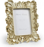 Cuspin 3.5x5 Picture Frame Small Gold Frames, Vintage Gold Palm Leaves Textured by Cuspin