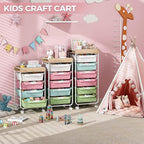 Utility Cart with Drawers, Craft Cart with 5 Drawers, Art Supply Organizer - Image 8