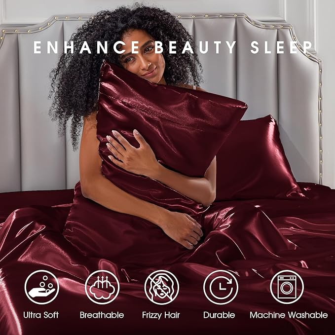 FreshCulture Satin Sheets King Size - Image 7