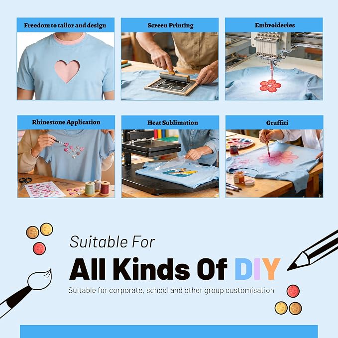 Joyclub 5 PCS Unisex Sublimation Blanks Bulk Polyester T Shirts - Image 7