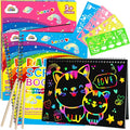 ZMLM Scratch Paper Art-Crafts Gift: 2 Pack Rainbow Notebooks Supplies Toys by ZMLM