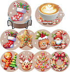 ijbnhd 8 Pcs Christmas Diamond Painting Coasters Kits Diamond Art Coasters | by ijbnhd