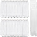 64-Piece Lint Trap and Cable Ties Set for Washing Machine, Includes 16 Nylon Mesh Lint Traps and 48 Cable Ties, Easy and Effective Lint Filtration (White)