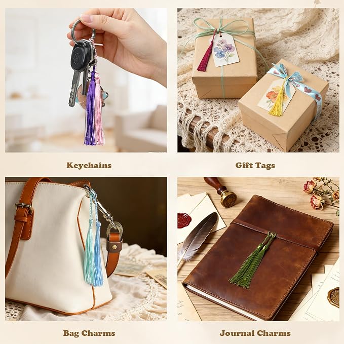 160 Pack Bulk Bookmark Tassels, 5 Inch Soft Silky Tassels - Image 7
