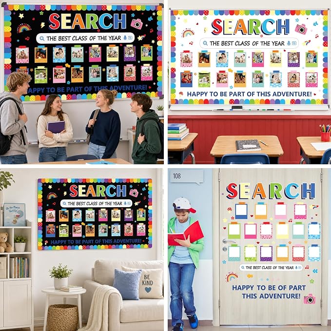 Photo Display Bulletin Board Kit Welcome Back to School Search Adventure - Image 6