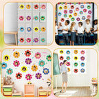 gisgfim 80Pcs Colorful Flower Cutouts Back to School Decorations Bulletin Board - Image 6