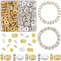 100 pcs 10mm Spacer Beads for for Jewelry Making | Rondelle Bead Spacers Bulk by TINKRSTUFF