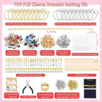 Wurosi 769 Pieces Paperclip Charm Bracelet Kit, Including Paperclip Chain - Image 2