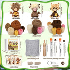Yizzvb Needle Felting Kit, Highland Cow Family Needle Felting Kits - Image 2