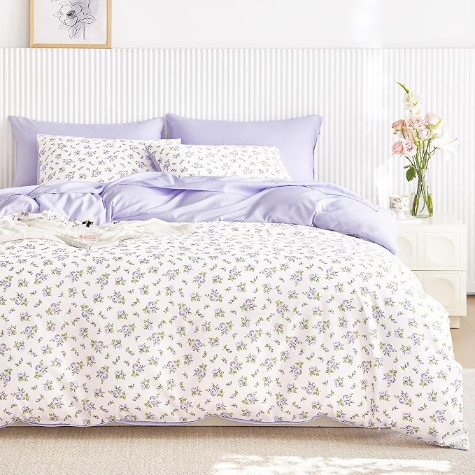 Wake In Cloud - Coquette Duvet Cover Set, Floral Cottagecore Flower Shabby Chic - Image 2