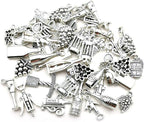 50pcs Craft Supplies Antique Silver Tasting Wine Grape Cocktail Glass Wine - Image 3