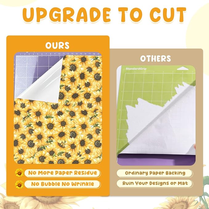 Tintnut Sunflower Permanent Vinyl 12x10in 7 Sheets Permanent Adhesive Vinyl | - Image 4