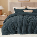 BEDELITE Fleece King Comforter Set -Super Soft & Warm Fluffy Dark Grey Bedding by BEDELITE
