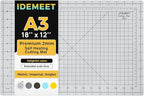 Premium Self Healing Cutting Mat 18'' x 12'', A3 Non-slip Sewing Mat by IDEMEET