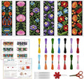 ACRNIGHEET 6PCS Cross Stitch Kits Stamped Cross Stitch Bookmark Kit by ACRNIGHEET