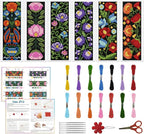 ACRNIGHEET 6PCS Cross Stitch Kits Stamped Cross Stitch Bookmark Kit by ACRNIGHEET