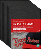 Poolin 10PCS Black 3D Embroidery Puffy Foam Richword Selected 12"x16" 3MM by EmbroideryMachine