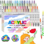 168 colors Acrylic Paint Markers, 84 Pack Direct Liquid Soft Brush acrylic by AcrylicAura