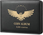 MUDOR 120 Pockets Coin Collection Book, PVC FREE Silver Dollar Coin Holder | by MUDOR