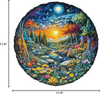 Sun Moon Forest Puzzles Adults Gifts Wooden 200 Pieces 11.4 * 11.4in - Image 9