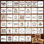 40pcs Stencils for Crafts Reusable, Funny Sarcastic Wood Burning Stencils | 3.5 by Bafeil