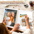 8.5x11 Inch Scrapbook Photo Album, Linen Cover DIY Scrapbooks - Image 2