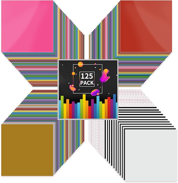 Lya Vinyl 125 Pack Permanent Vinyl, Permanent Outdoor Vinyl by LyaVinyl