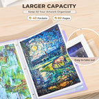 JoyCat 11 x 17 Art Portfolio Binder, 40 Acid-Free Clear Pockets Art Folder - Image 3