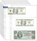 180 Pockets Acid Free Currency Sleeves, 30 Pack Dollar Bill Sleeves by ENPOINT