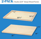 Falling in Art 2 Pack 16x20 Unfinished Birch Wood Panels Kit - Image 5