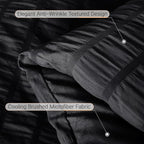 MUXHOMO 5 Pieces Twin Comforter Set, Seersucker Bed in a Bag Twin Size - Image 6