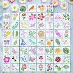 Marspark 72 Pcs Small Stencils for Crafts Reusable 3 Inch Stencils for Painting - Image 8