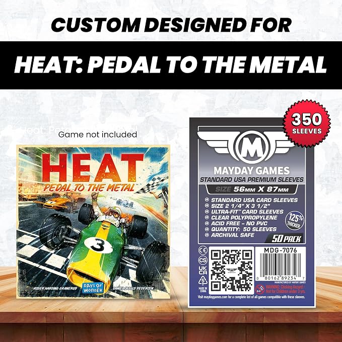 Mayday Games Heat: Pedal to the Metal -Premium Compatible Card Sleeve Bundle - Image 4