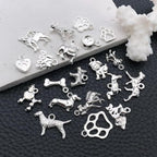 WOCRAFT 60pcs Bright Silver Dogs Bracelet Charms - Image 3