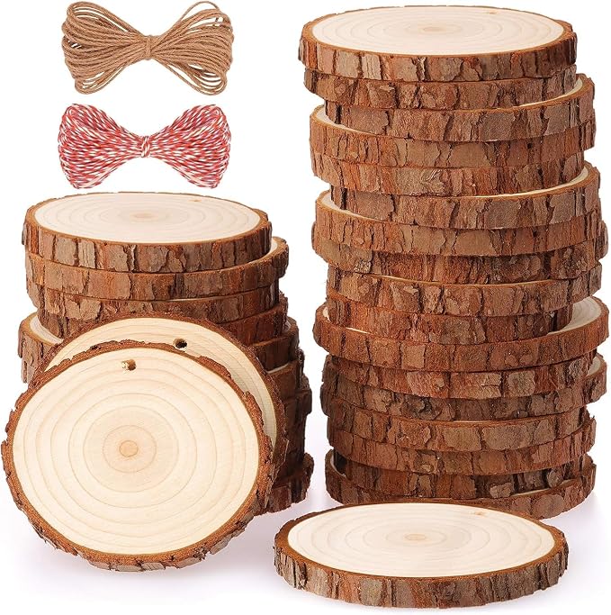 Fuyit Unfinished Wood Slices by Fuyit