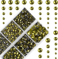 4000Pcs Mixed Size Hot Fix Round Crystals Gems Glass Stones Hotfix Flat Back by MASSIVE+BEADS