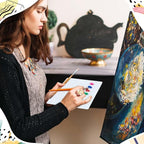 Nuanchu 1 Set Handy Glass Oil Paint Palette Included 10.2 x 6.8 x 1.2 Inches - Image 6