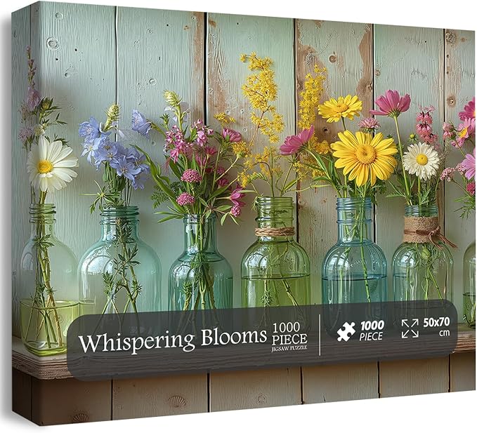Wildflower 1000 Piece Puzzle for Adults, PICKFORU Whispering Blooms Summer - Image 2