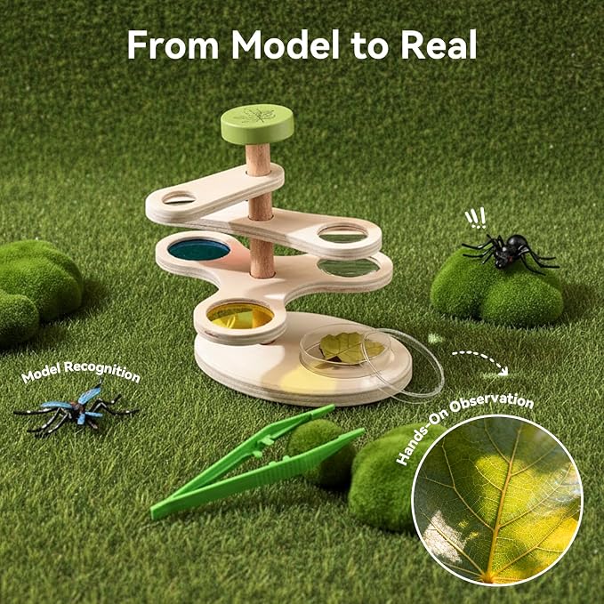 Insect Observation Kit for Kids, Wooden STEM Nature Exploration Science Toy - Image 6