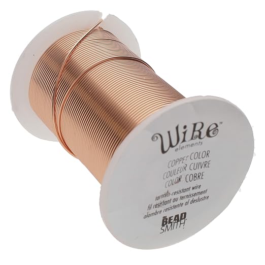 The Beadsmith Wire Elements 26-Gauge Lacquered Tarnish-Resistant Copper Wire by TheBeadsmith