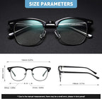 Blue Light Blocking Glasses Retro Semi Rimless UV400 Clear Lens Computer Eyewear - Image 2
