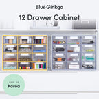 Blue Ginkgo Large 12-Drawer Cabinet – Stackable Clear Organizer - Image 3