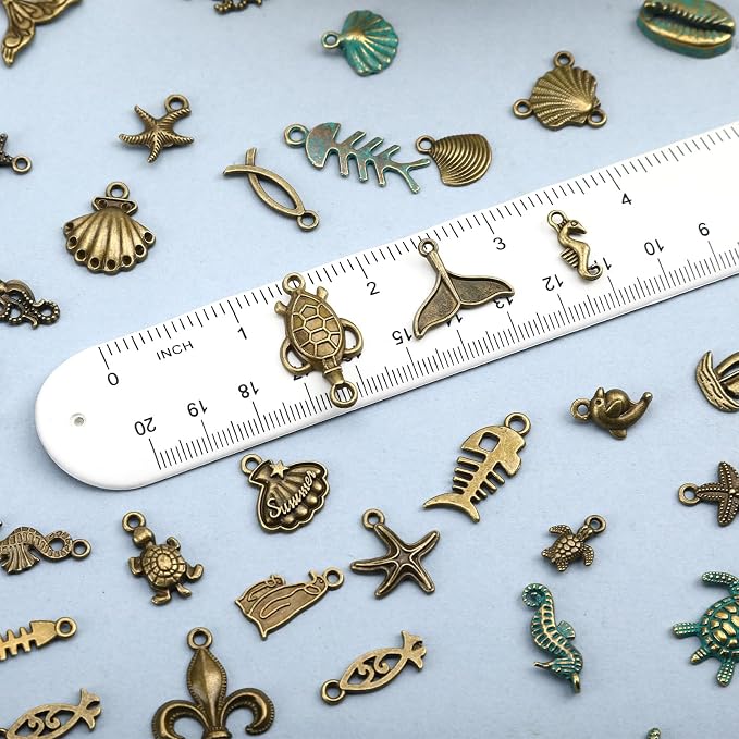 MARFOREVER 120 Pcs Sea Themed Ocean Charms - Image 2