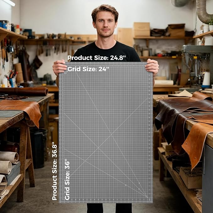 Premium 24" x 36" Large Self Healing Sewing Mat, 5-Ply Rotary Cutting Mat - Image 6