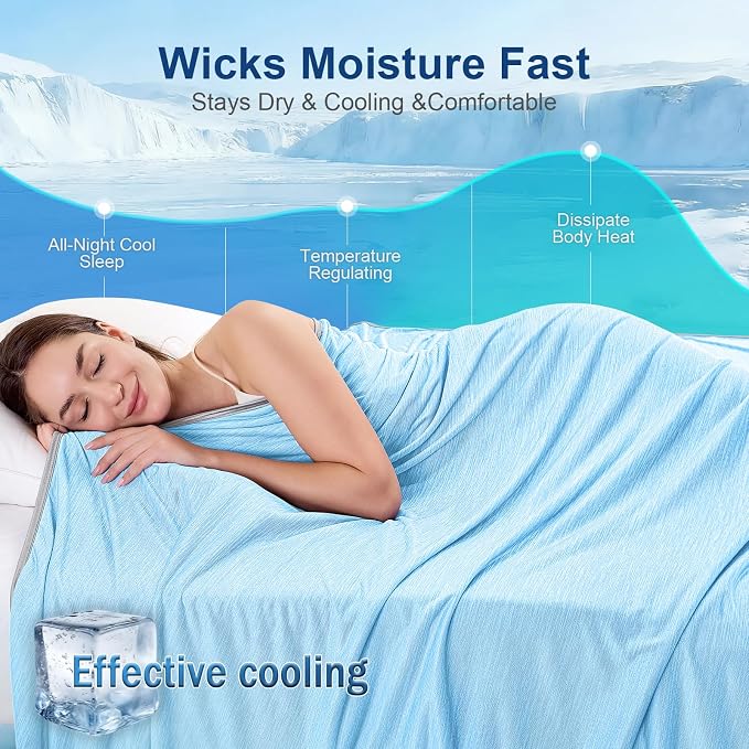 KMUSET Cooling Blanket King Size, Double Sided Summer Cooling Blankets - Image 4