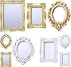 5 Pieces Miniature Dollhouse Mirror European Frame Mirror Dollhouse Victorian by Skylety