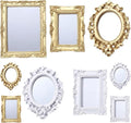 Skylety 10 Pieces Miniature Dollhouse Mirror European Frame Mirror Victorian by Skylety