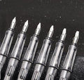 Lanxivi Yongsheng Calligraphy Fountain Pen Set Transparent Clear, 6 Assorted by LanxiviDirect