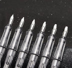 Lanxivi Yongsheng Calligraphy Fountain Pen Set Transparent Clear, 6 Assorted by LanxiviDirect